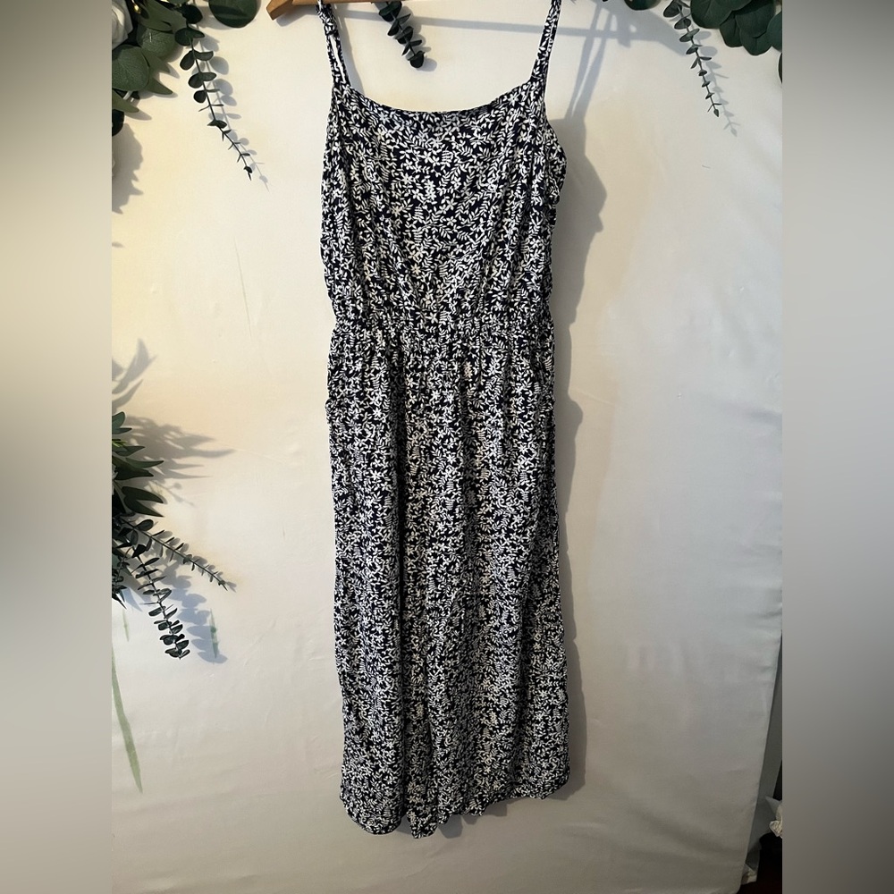 GAP Factory Black and White Floral Jumpsuit